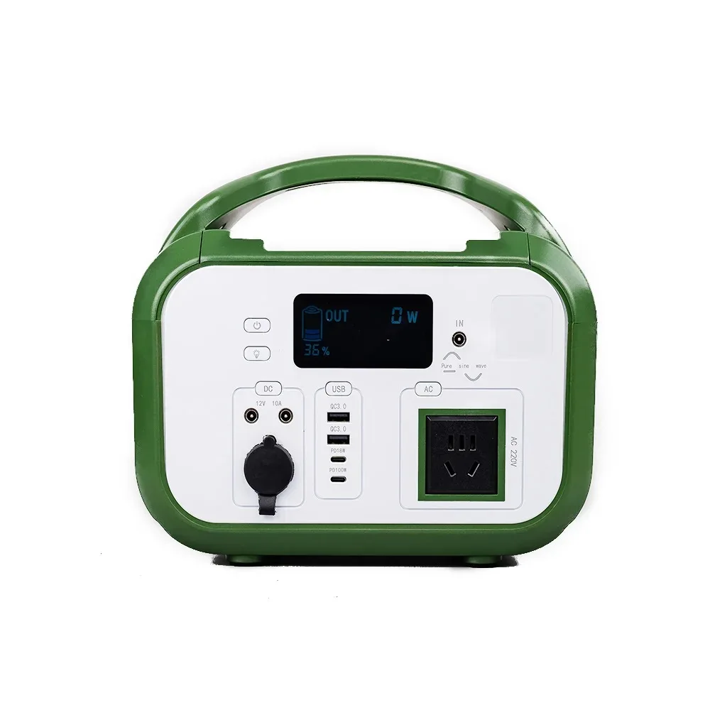 600W Solar Generator Portable Battery Pack with AC Outlet for Camping