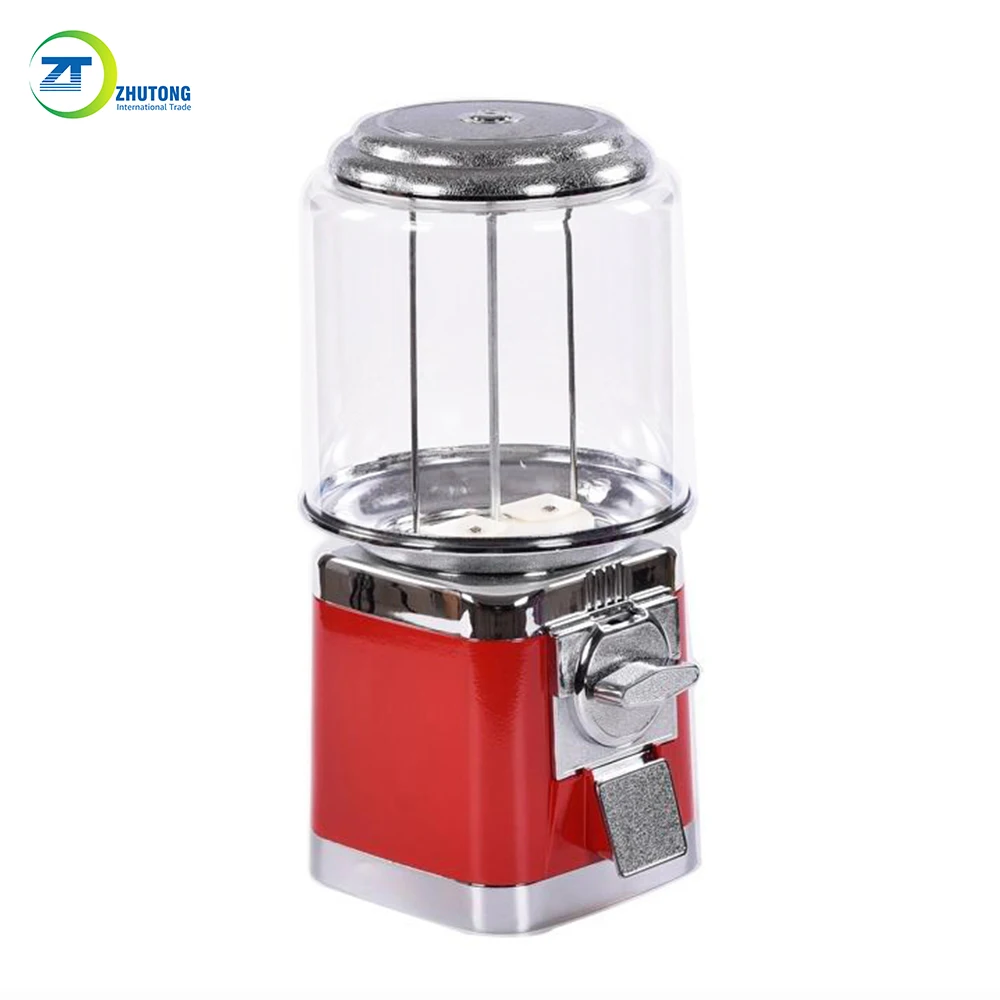 Forkwin Gumball Machine with Candy Capacity Dispenser Capsule gift Red Candy Vending Machine for Home use Business
