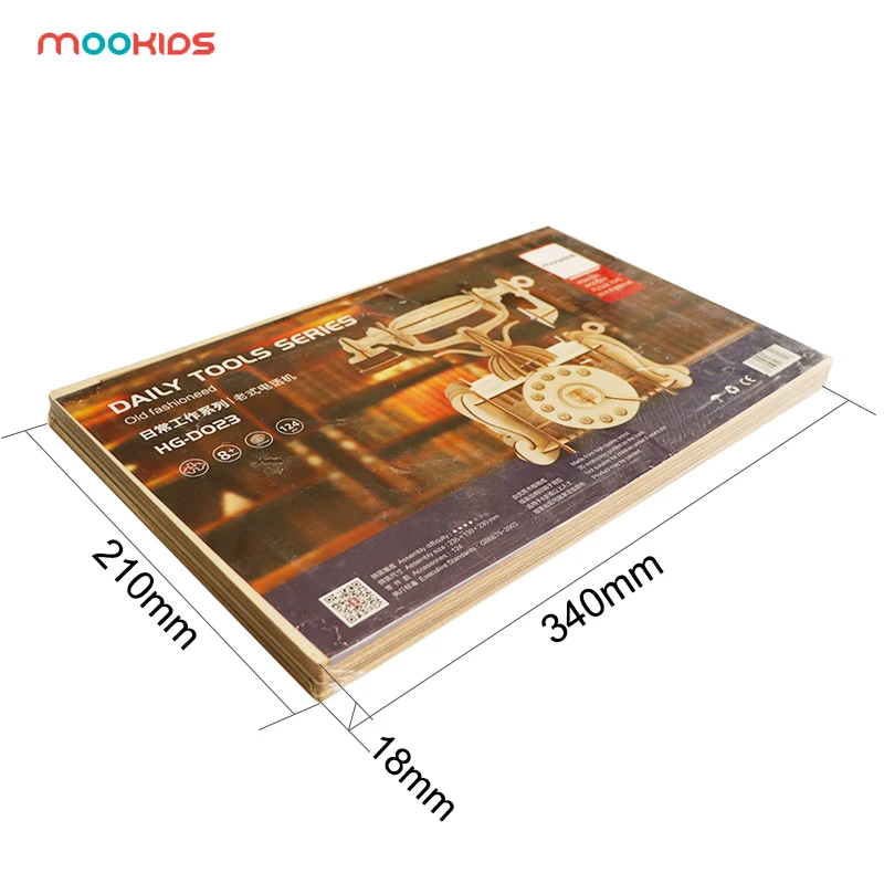 Винтажный набор телефонов Лазерная резка детские креативные игрушки 3d модели деревянные головоломки