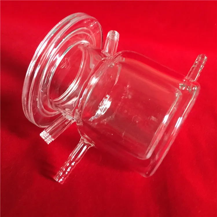 Заводская поставка, изготовленная на заказ Высококачественная кварцевая стеклянная реакционная колба