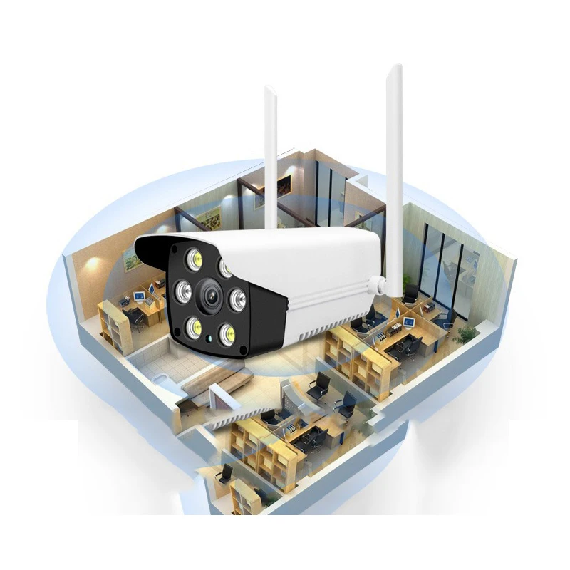 Wifi New Waterproof IP66 Night Vision Full Color Mobile Phones Remote Home Surveillance Security Wireless Bullet Wifi Camera