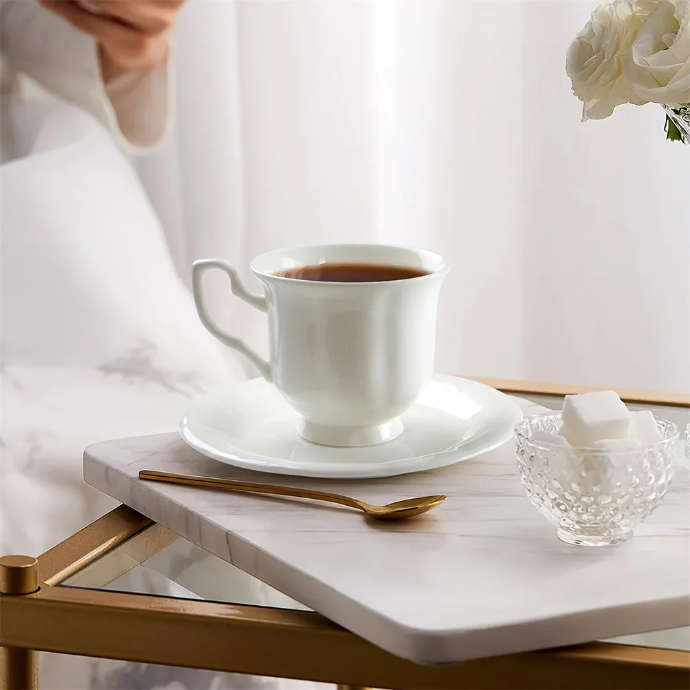 Fine Bone china Tea Cups and Saucers English Afternoon Tea Cup Sets Coffee Teacup