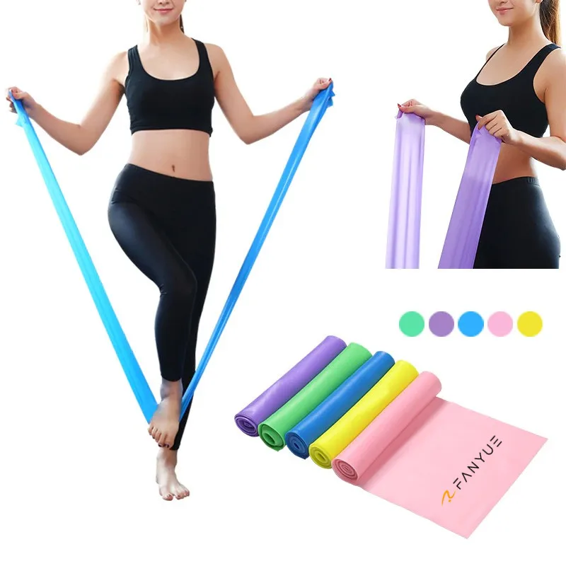 TPE / Latex yoga band, Exercise Rubber resistance band, Workout fitness theraband