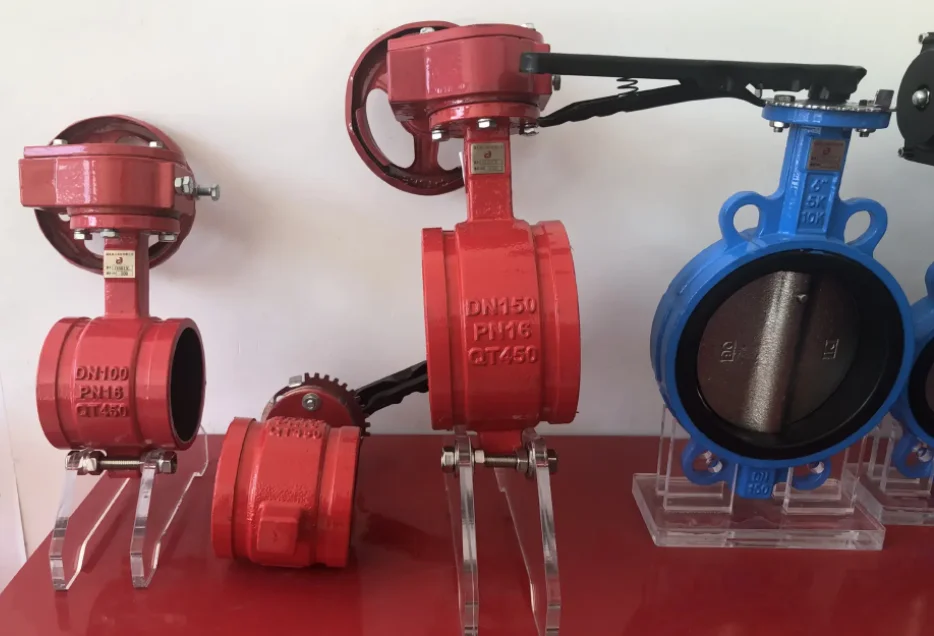 Wholesale Lever Worm Gear Iron 3 4 6 Grooved End Butterfly Valve