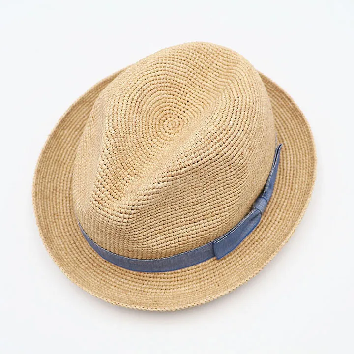 customed female straw hat summer beach hat panama fedora straw fedora hat