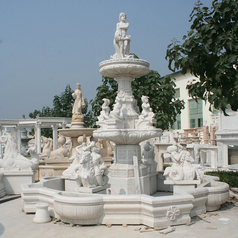 handmade large outdoor marble garden 3 tier water fountain outdoor natural stone fountains for sale