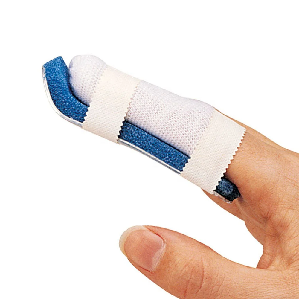 flexible aluminum medical finger splint with foam cushion