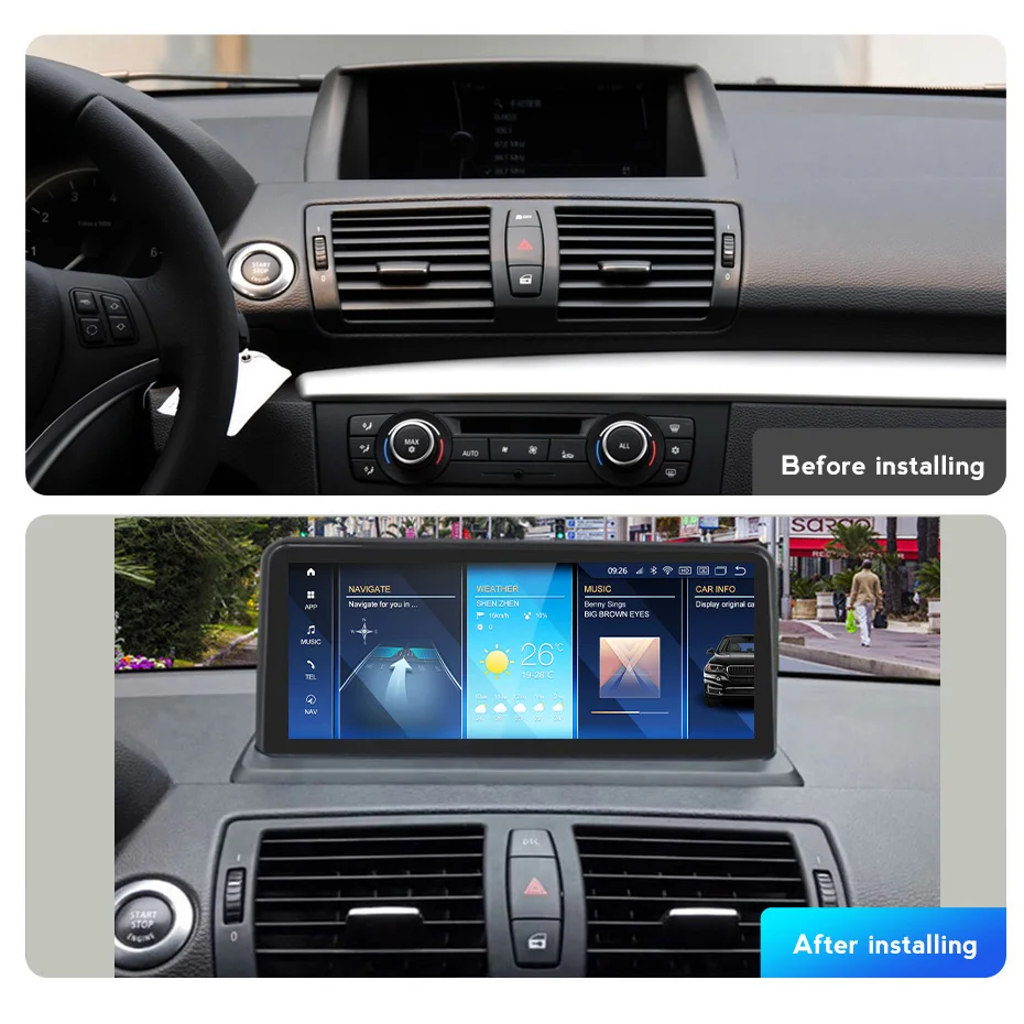 Android snapdragon662 8Core Car DVD Player For BMW 1 series E81 E82 E87 Car android navigation carplay wifi 4g