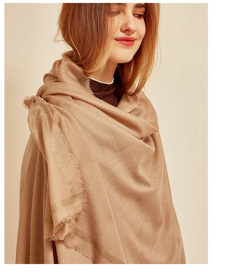 ladies winter australia merino wool scarves shawls stoles custos design embroidery logo luxury wool pashmina scarf for women