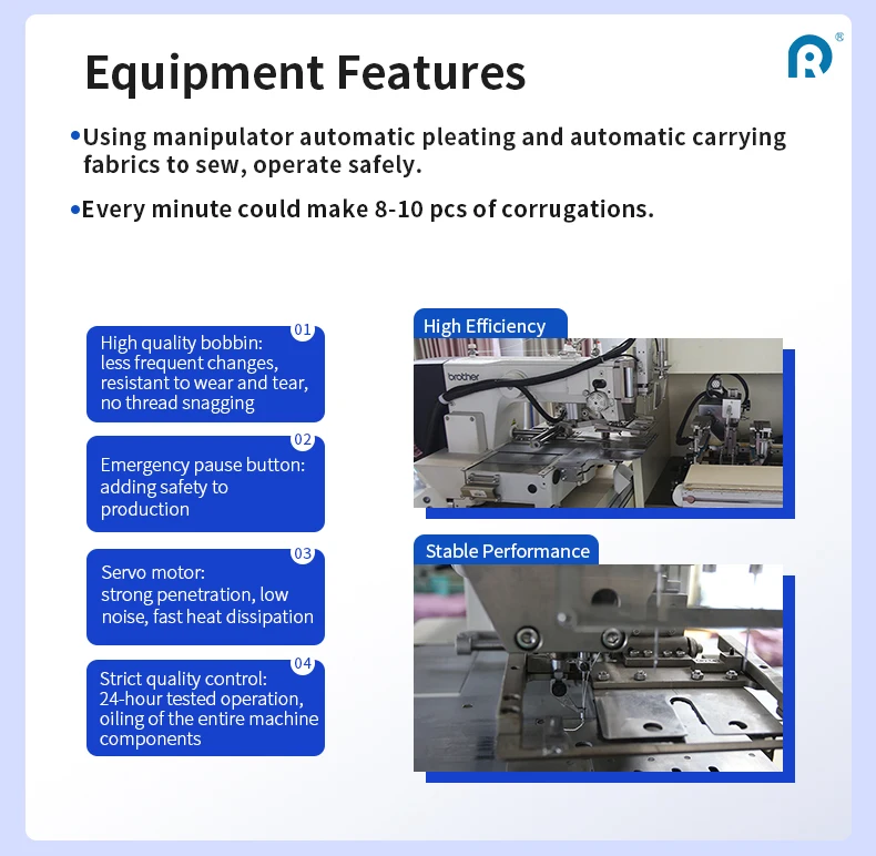 Hot selling new products factory price brother machine head electronically controlled fully automatic curtain pleating machine