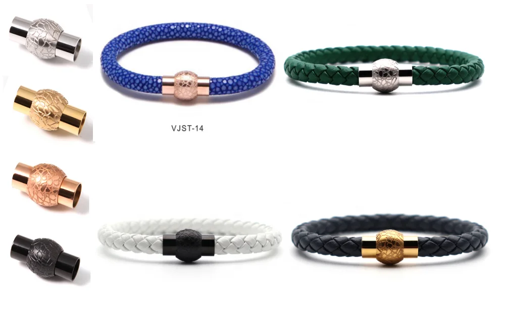 Stainless steel magnetic clasps jewelry accessory for leather cord bracelet manufacture