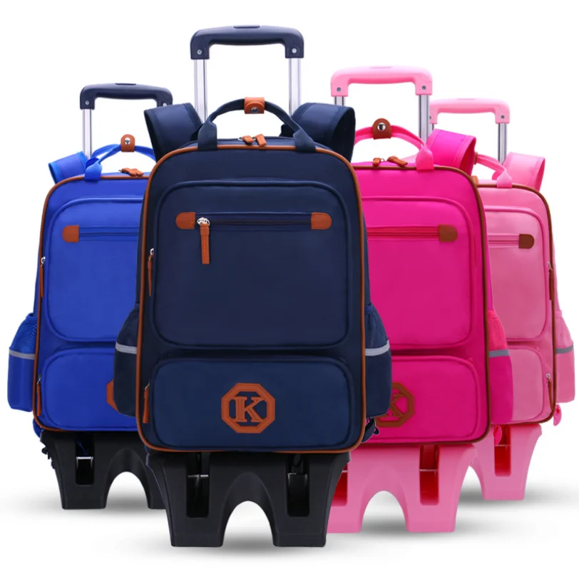 Kids Student Primary School Trolley Bag Rolling Backpack With Wheeled Girls trolley school bags