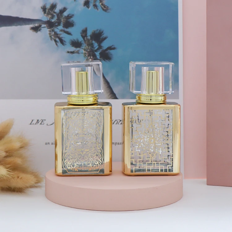 50ml Wholesales decorative arabic style attar perfume glass bottle