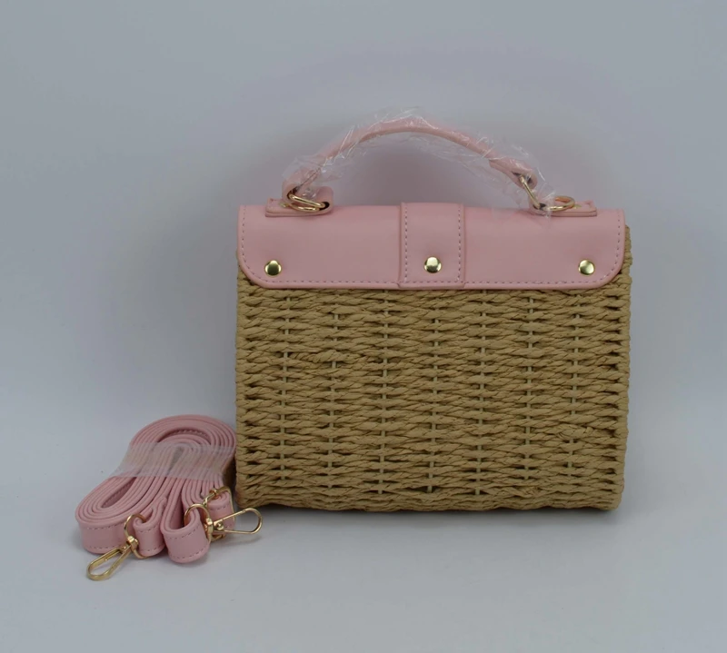 Summer Beach Bag Custom Straw Woven Bag Fashion Women Cross Body Bag