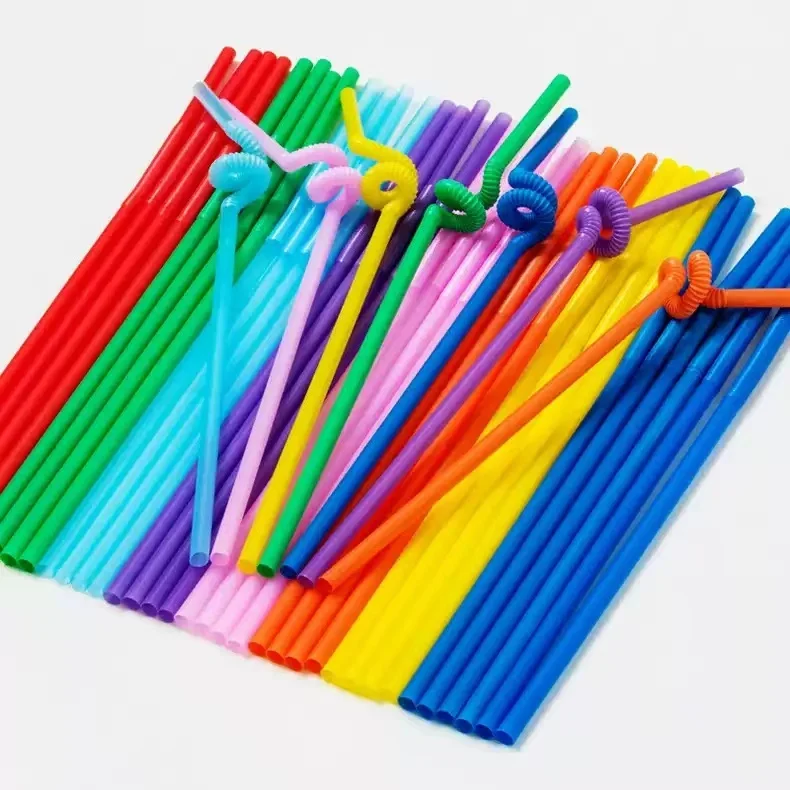 Artistic Bendable Drinking Straws 6X260MM Customize Size Color Packing Factory Manufacture Made Food Grade PP Disposable
