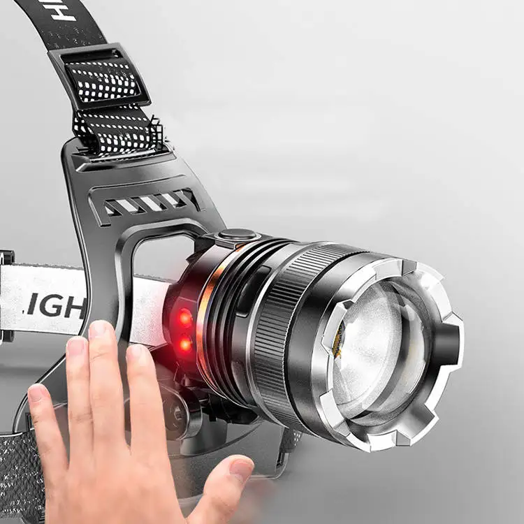 Большой зум-объектив водонепроницаемый 18650 перезаряжаемый Кемпинг XML 1 светодиодный Майнер налобный фонарь