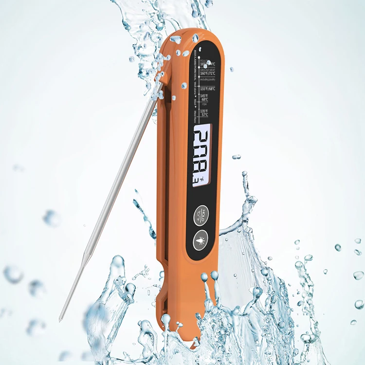 Digital Instant Read Meat Thermometer Household Waterproof Kitchen Food Cooking Oven BBQ Thermometer with Backlight LCD