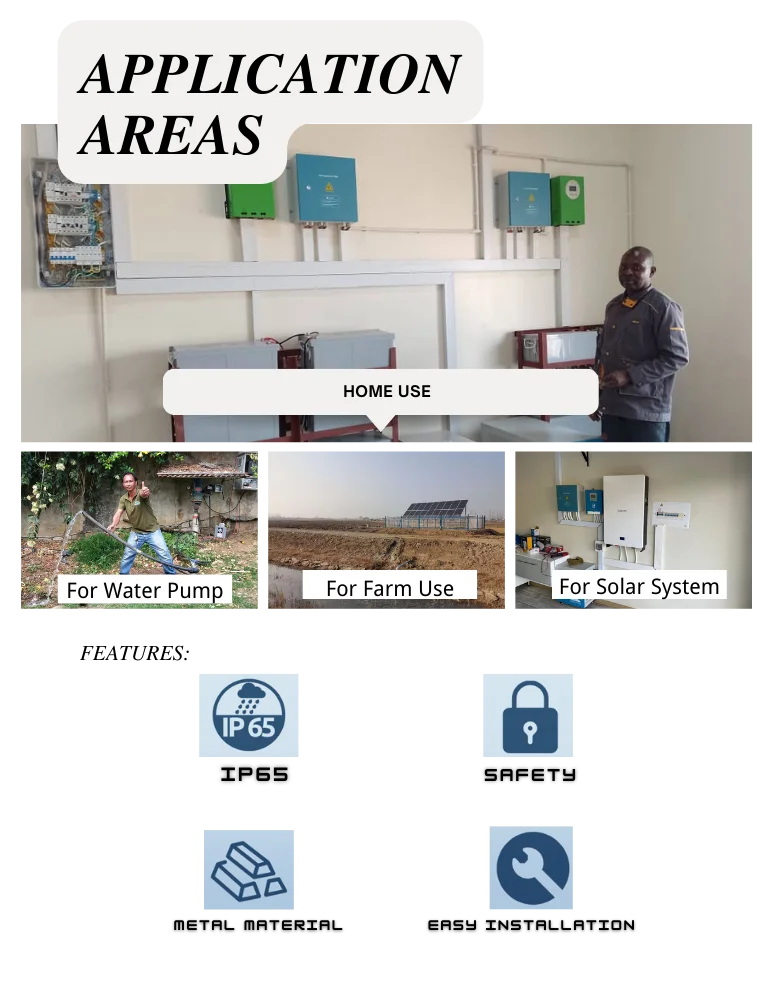 DC String Combiner Box Solar Photovoltaic Junction Box Waterproof IP65 for Solar Panels