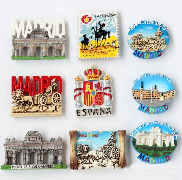 World Famous Painting Variout Styles Photo Frame Refrigerator Magnets, Customized Different Countries 3D Painting Fridge Magnets