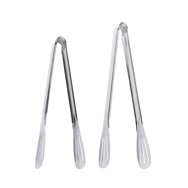 9/12 inch steak bread meat serving cooking tongs 304 stainless steel food tongs for kitchen accessories