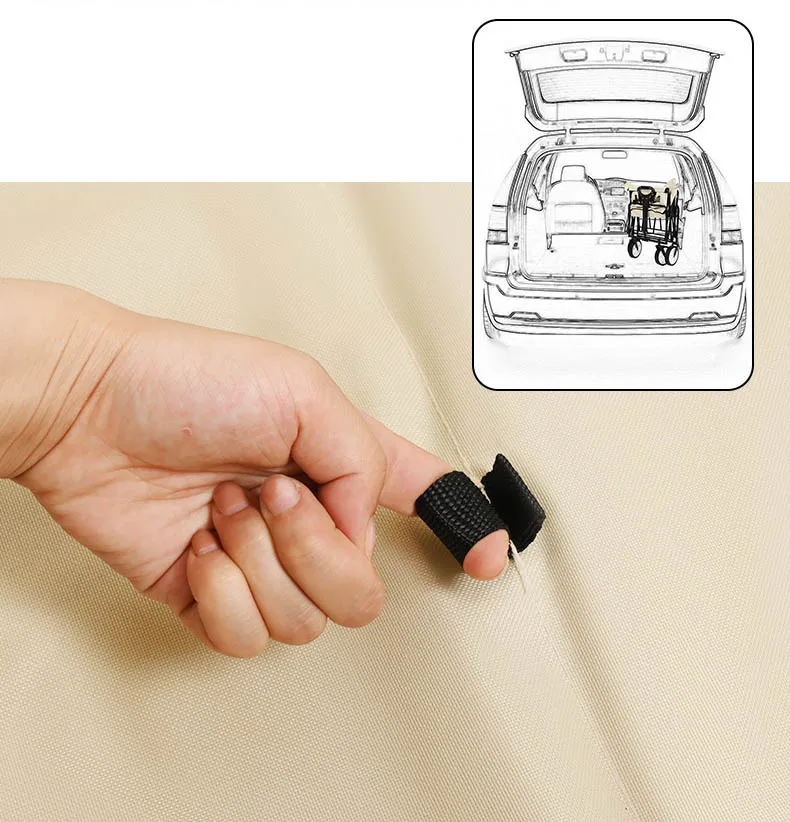 Custom 5 Inch PVC Wheel Portable Adjustable Collapsible Folding Outdoor Garden Trolley Beach Picnic foldable Camping Wagon Cart