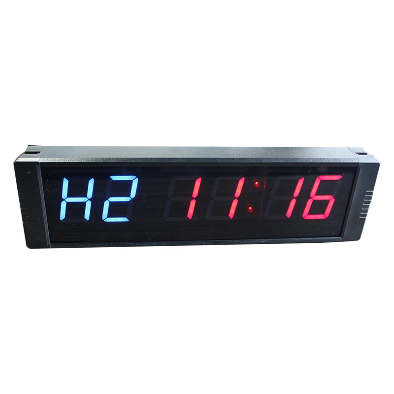 1.5 Inch 6 Digit LED Interval Timer Cross fit Timer Countdown/Up Stopwatch, Wall Workout Timer with Remote Control
