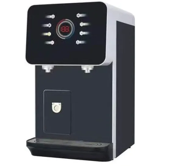 desktop 5 stage ro system drinking hot and cold water dispenser with ice maker