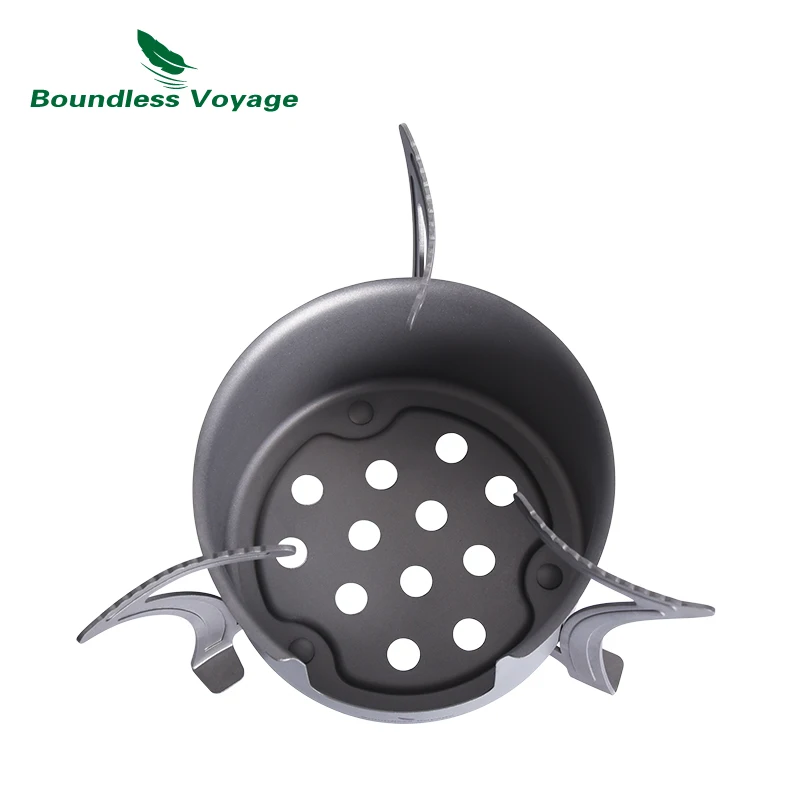 Туристическая Легкая Складная карманная титановая горелка на спиртовой основе Boundless Voyage для кемпинга приготовления пищи