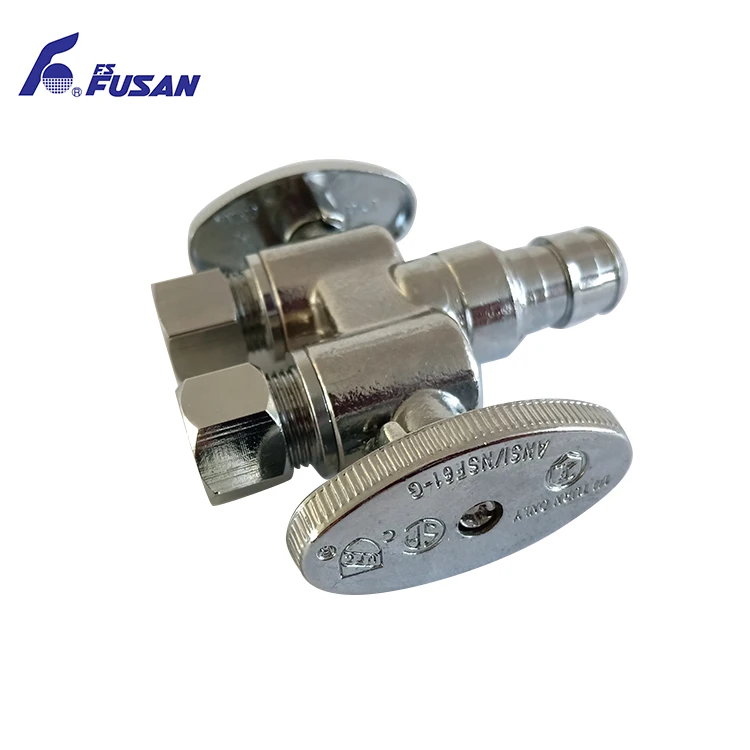 Kitchen quick connect angle stop valve hot sale brass