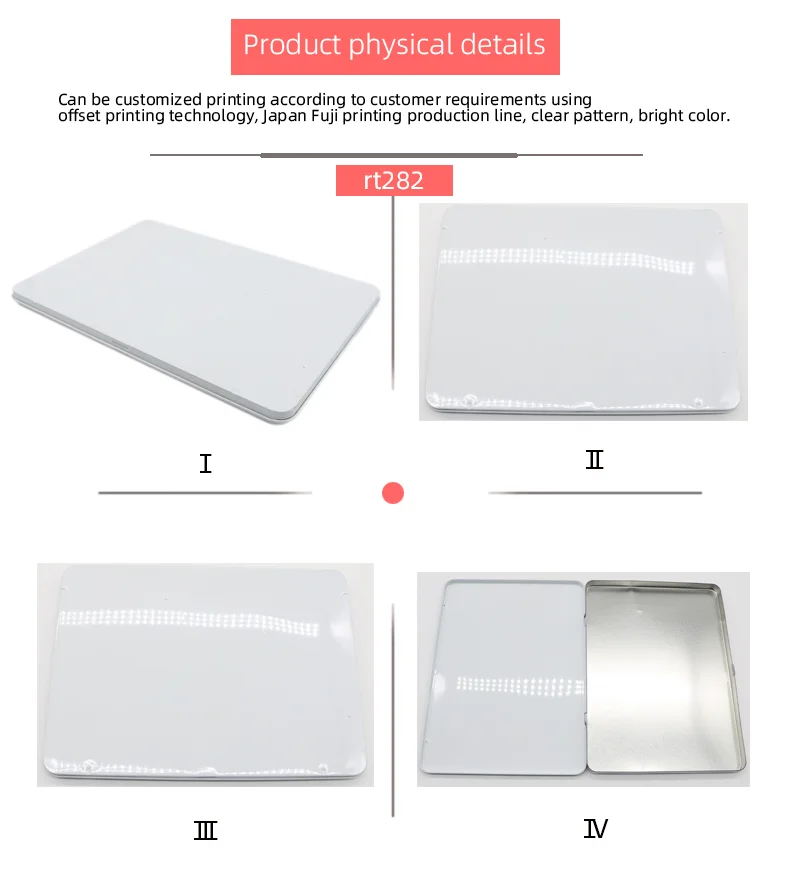 Hot Selling Custom Logo Two-Piece Rectangle Metal Tin Can with Hinge Lid Premium Quality Snack and Sugar Storage Box