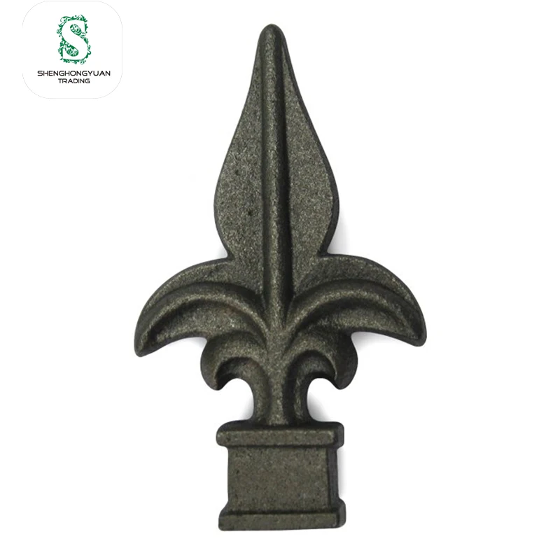 Decorative wrought iron spear point cast steel spearhead