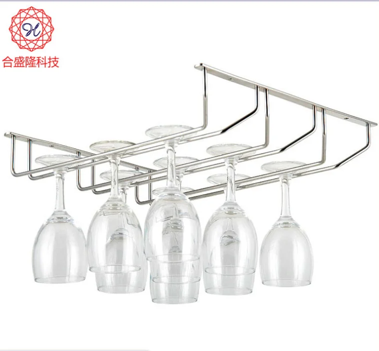 Household stainless steel hanging upside down  wine glass rack