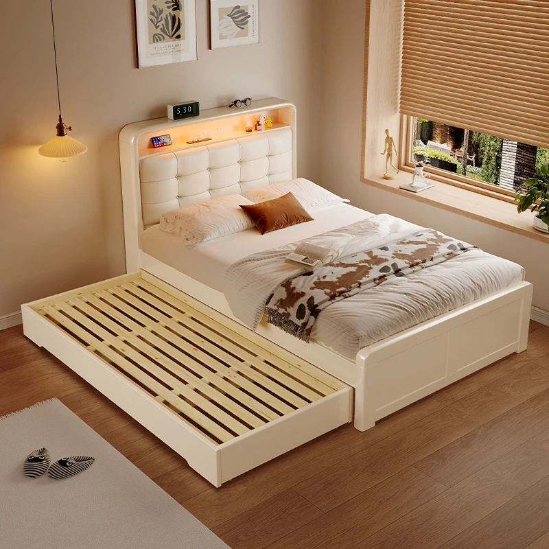 High Quality Modern Nordic Solid Wood Beds Double Bed Designs Solid Wood Bed