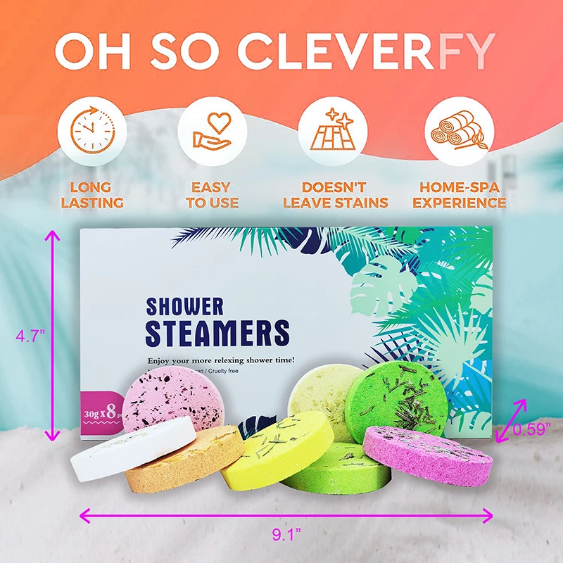 Bomei hot sell instock gift set organic lavender shower aromatherapy tablets vegan supplier aromatherapy luxury shower steamer
