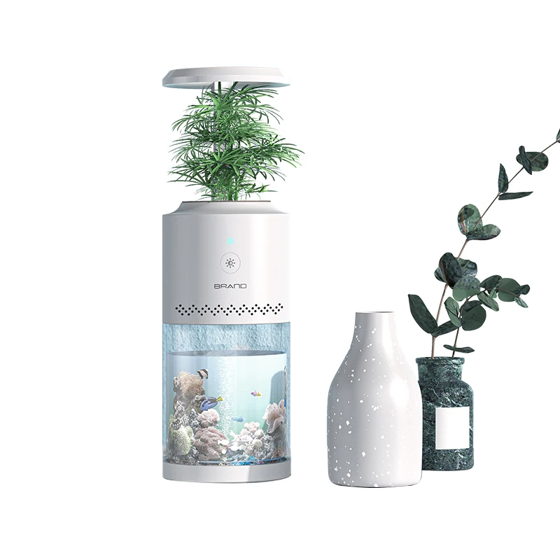 
Wholesale led lighting fish tank acrylic small mini table fish tank desk aquarium for coffee table desktop lamp 