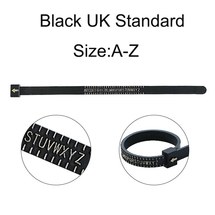 Wholesale Custom Logo Plastic Finger Measuring Tool Ring Sizer Plastic Ring Sizer Jewelry Us Ring Sizer Measuring Set