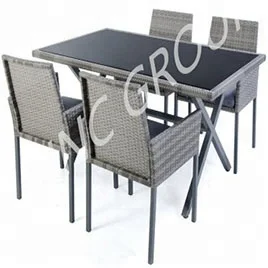 
Alliance Luxury Outdoor Rattan Chair Dinning Table Set 