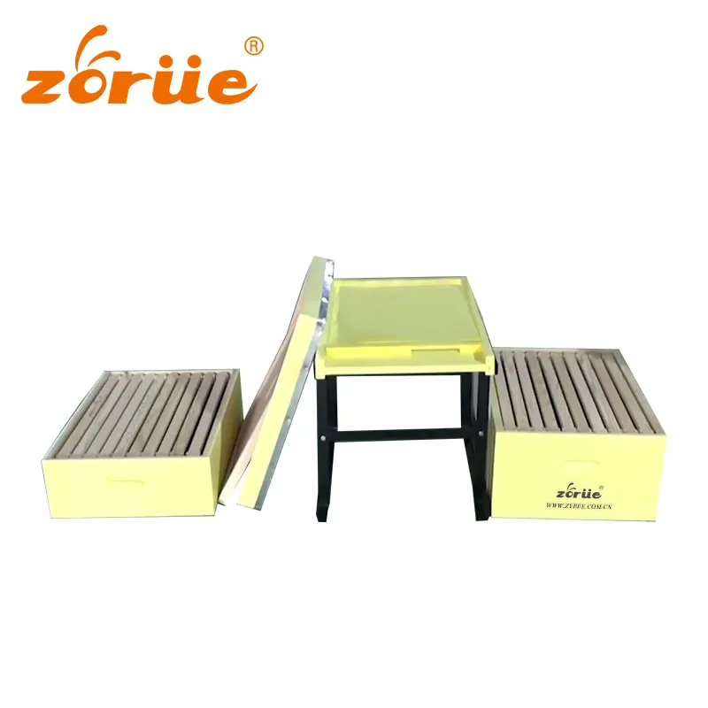 Оборудование для пчеловодства белый/желтый спрей Окрашенные ульи 10 каркасов Деревянный пчелиный улей лангстрот в разобранном виде