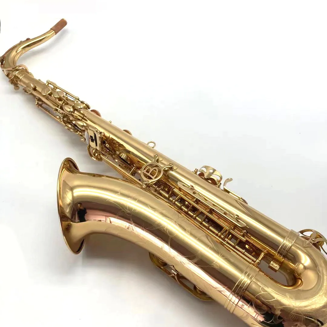 Professional saxophone manufacture production gold lacquer 802 tenor saxophone