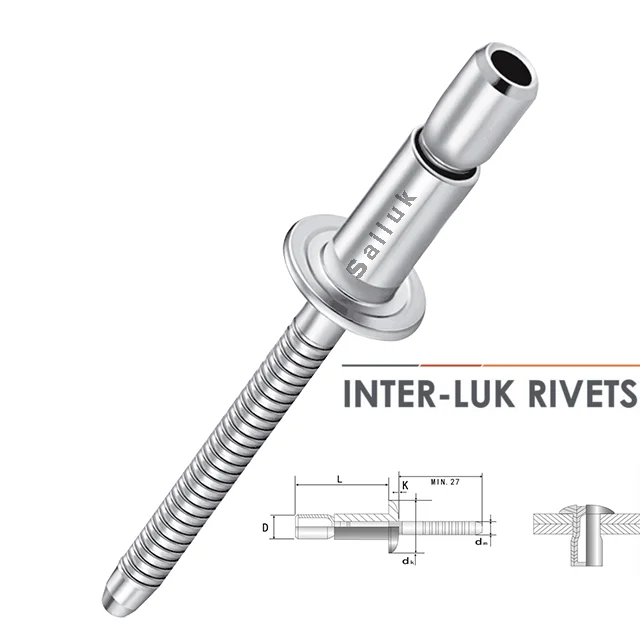 Competitive price stainless-steel rivet clinching unigrip Interbolt blind rivets