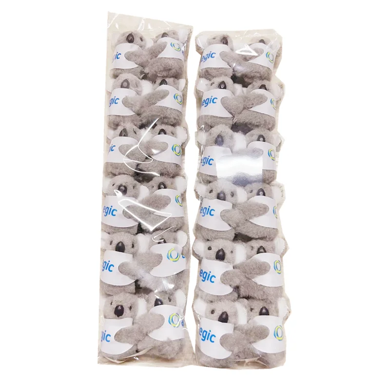 Promotional Grey Color Koala Bear Clip On Koala Animal Plush Toy With Vest/jacket