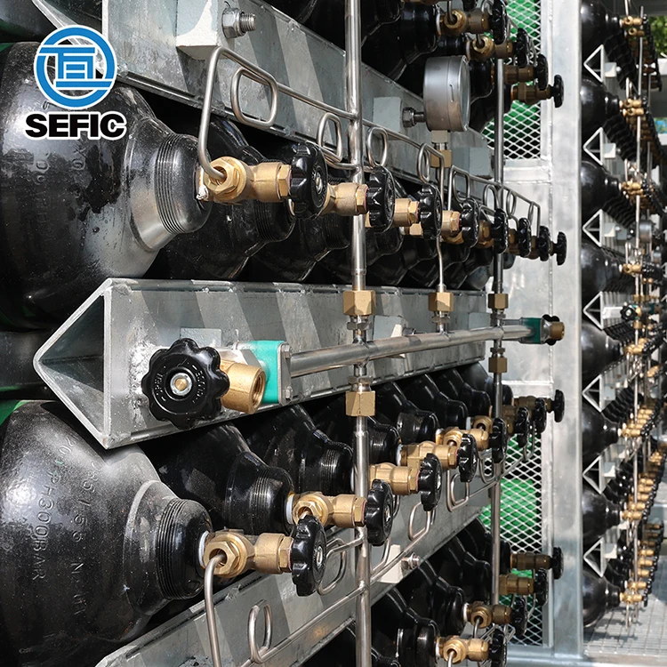 New 8x8 64units DNV 2.7-1 Gas Cylinder Rack Stainless Steel Material Offshore Gas Cylinder Rack