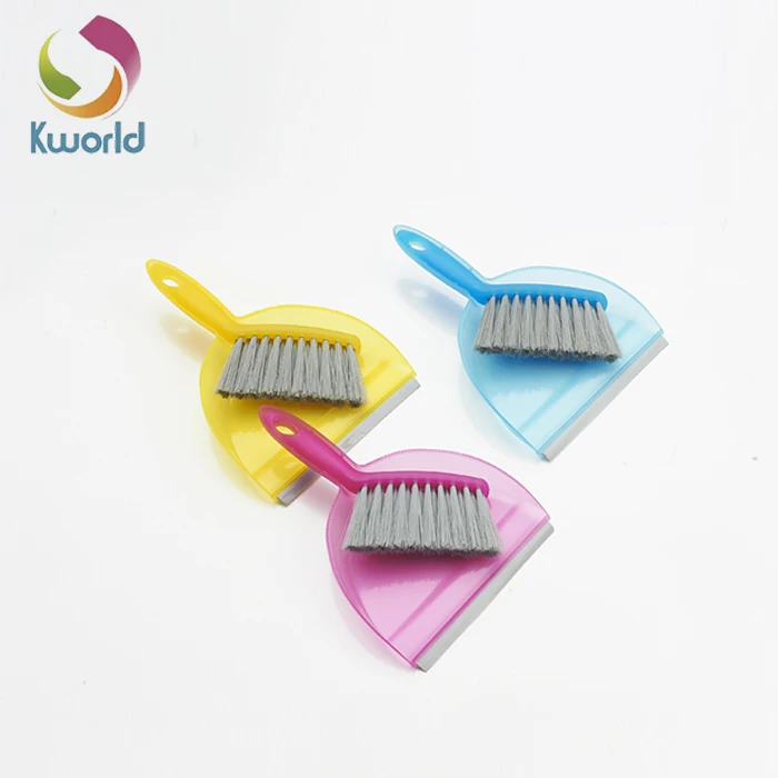 Kworld Wholesale Multifunctional Laptop Cleaning Plastic Hand Small Mini Broom And Dustpan Set with TPR Lip For Home