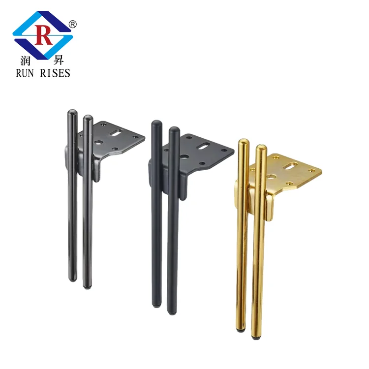Iron Furniture Leg Height 13 15 18 20CM Gold Black Chrome Color High quality feet for sofa bed table cabinet
