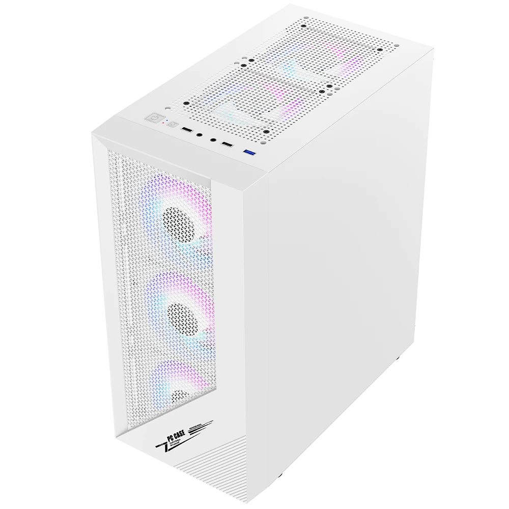 Powercase NEW design gaming pc case ATX case USB3.0 Tempered glass computer case Popular