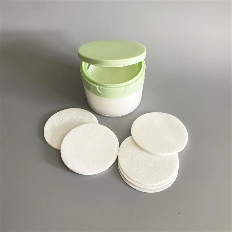 YD11 Manufacturer  supply natural disposable dots round cosmetic cotton pads for facial treatment