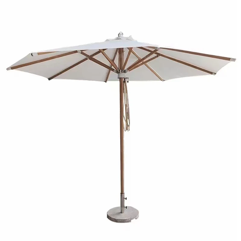 Juecheng swimming pool outdoor umbrella high quality wood umbrella indonesia beach umbrella