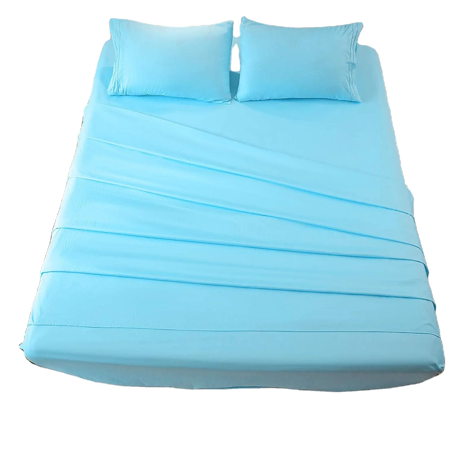 
 Hot Selling 4 Pieces Bed Sheet Set and Lightweight Super Soft Luxury Sheets Deep Pocket and Wrinkle Resistant Microfiber Sheet  