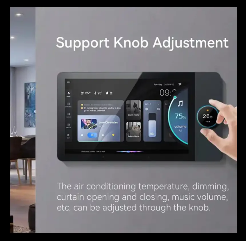 Smart Home System 8-inch WiFi Multi-function Music Host Touch Screen Zigbee Gateway Wall Central Control Panel