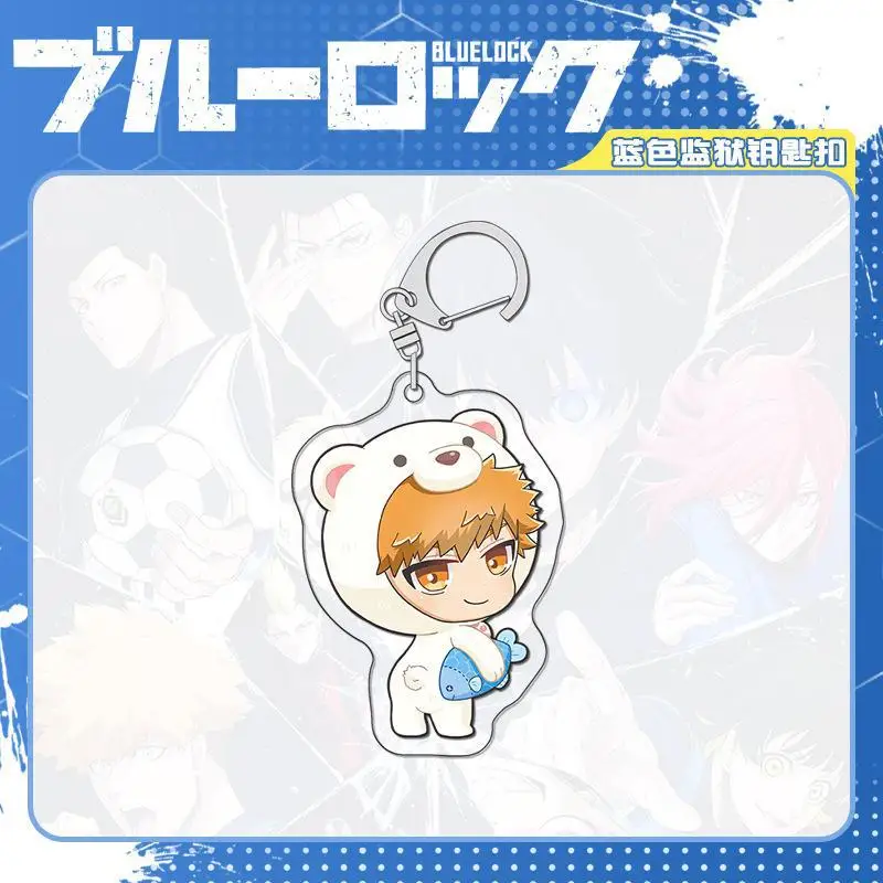 Anime Blue Lock Double Sided Transparent Pendant HD Acrylic Keychain